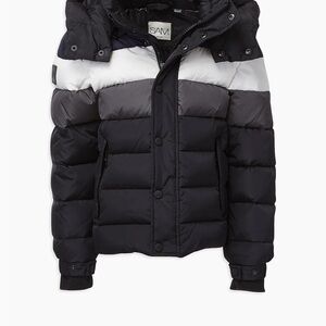 SAM. Kids Black, Gray, and White Puffer Jacket